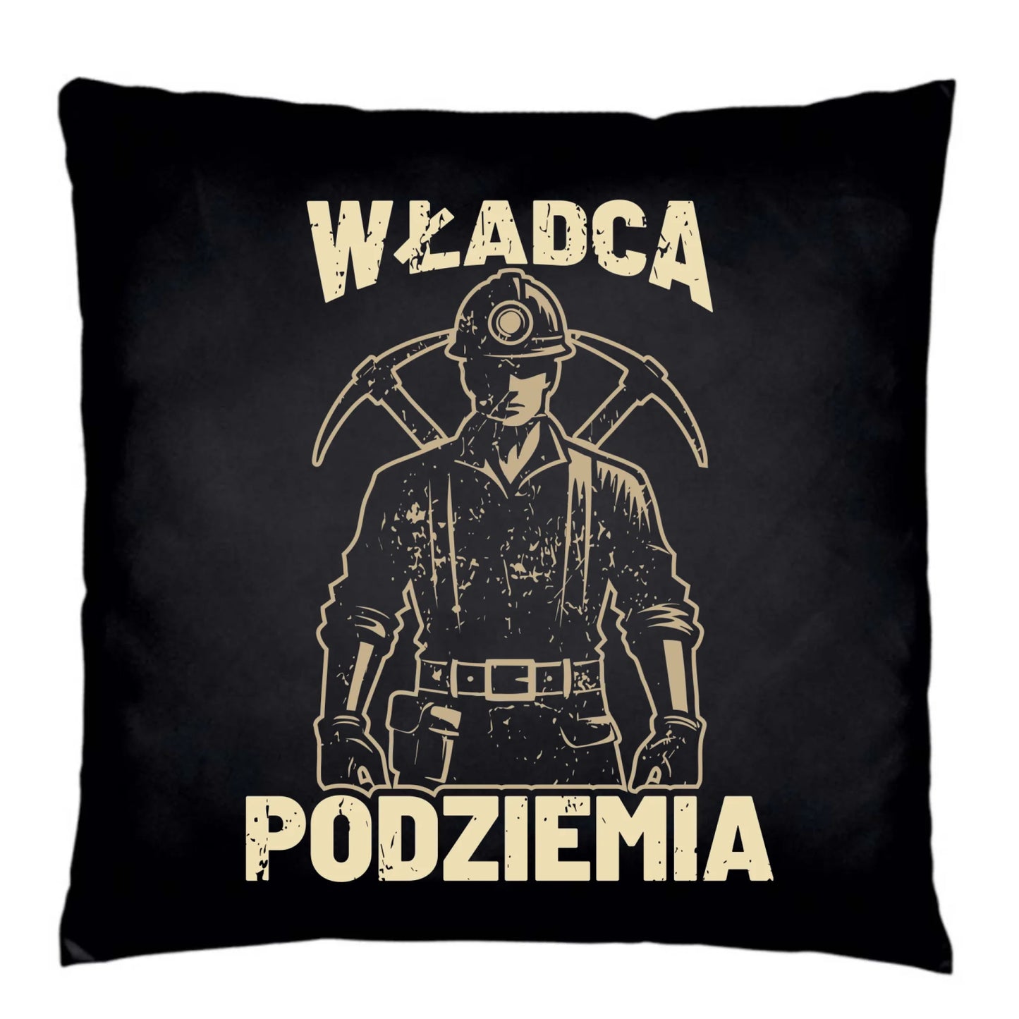 Poduszka dekoracyjna - prezent dla górnika - Władca podziemia G25 - StoryCups.pl