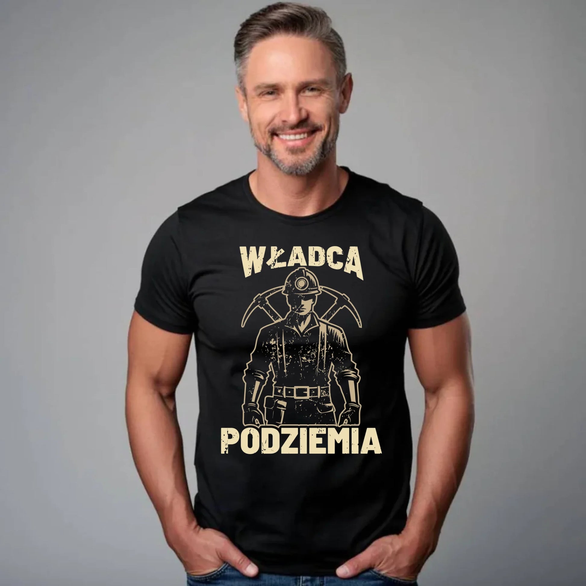 Koszulka męska - prezent dla górnika - Władca podziemia G25 - StoryCups.pl