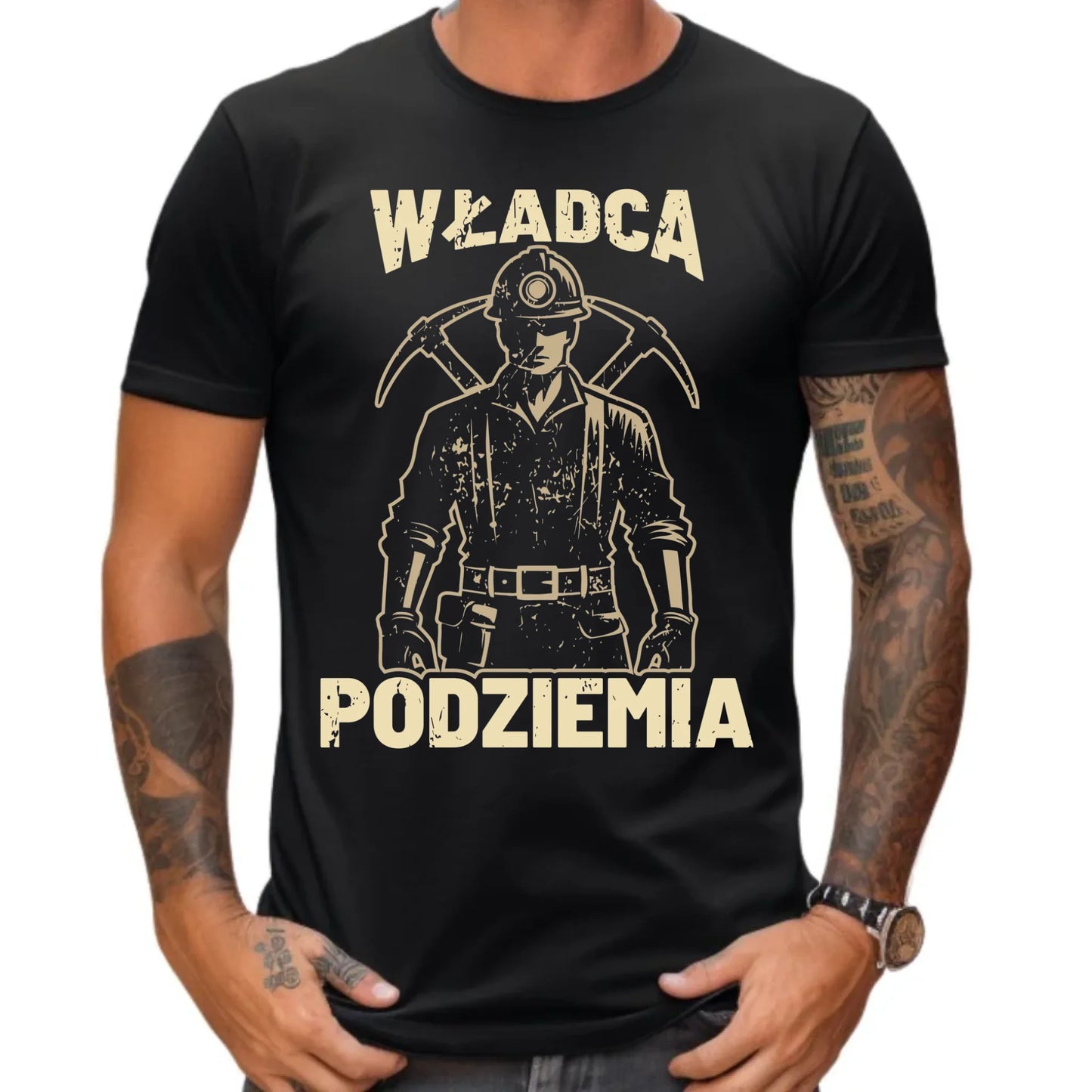 Koszulka męska - prezent dla górnika - Władca podziemia G25 - StoryCups.pl