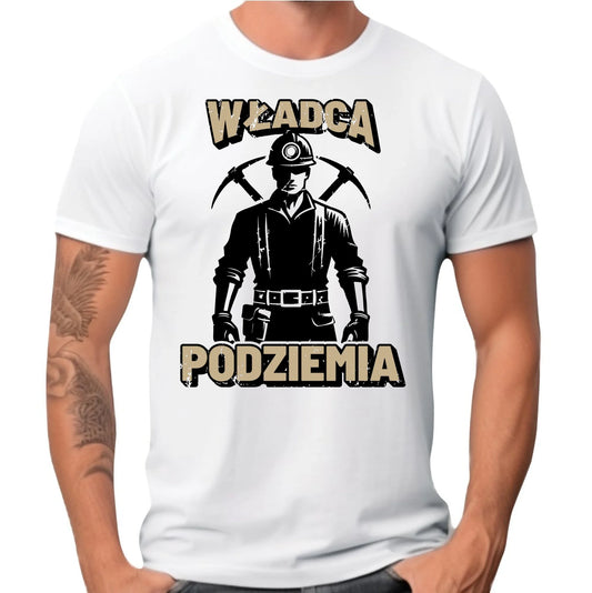 Koszulka męska - prezent dla górnika - Władca podziemia G25 - StoryCups.pl