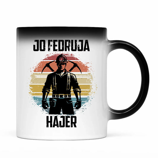 Kubek magiczny - prezent dla górnika - Jo fedruja Hajer G26 - StoryCups.pl