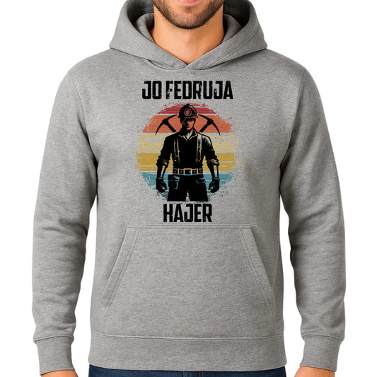 Bluza męska z kapturem - prezent dla górnika - Jo fedruja Hajer G26 - StoryCups.pl