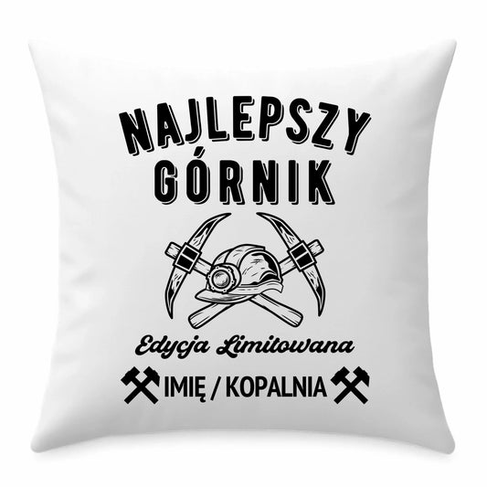 Poduszka - prezent dla górnika - Najlepszy górnik - personalizowana G27 - StoryCups.pl