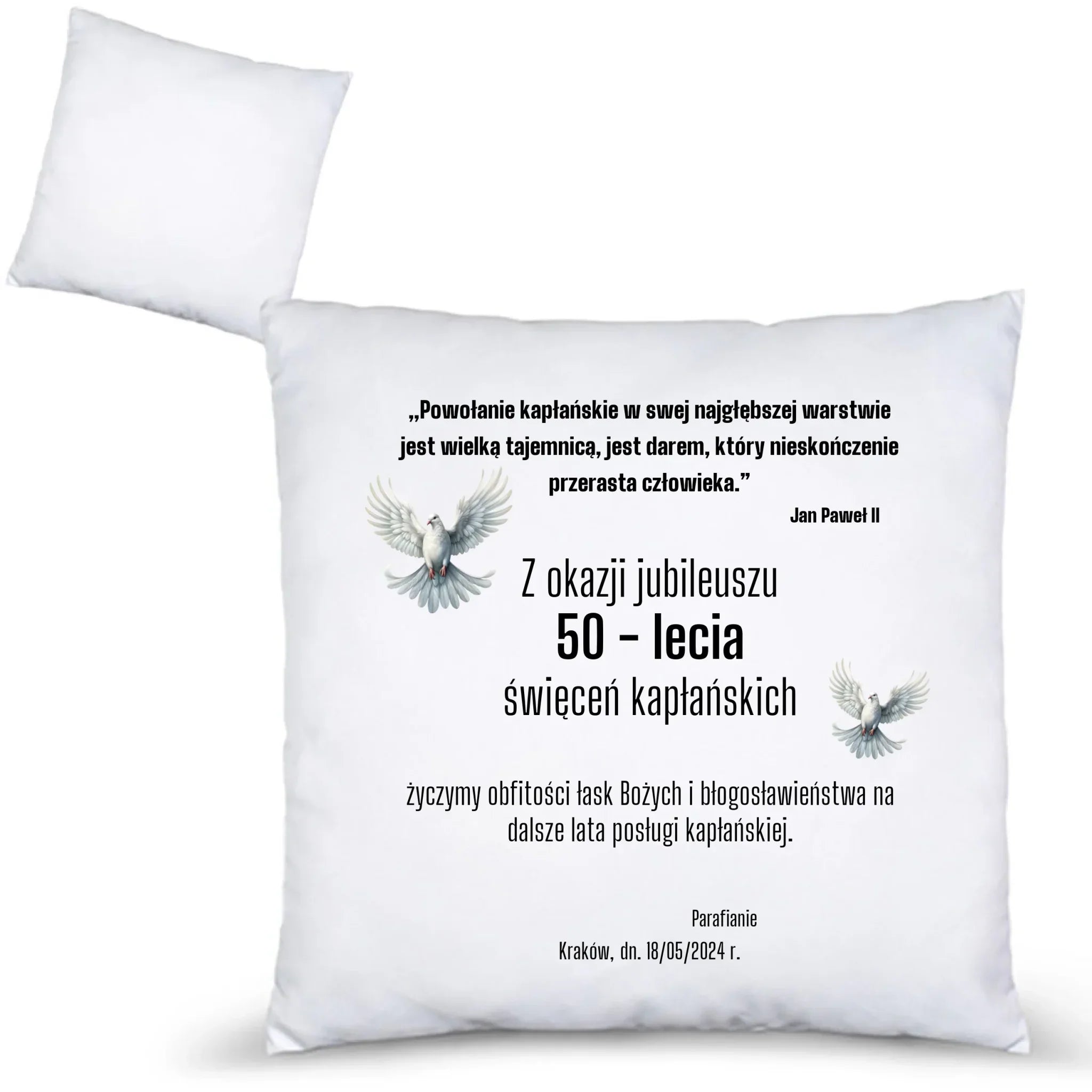 Poduszka dla księdza JUBILEUSZ KAPŁAŃSTWA DU04 - StoryCups.pl