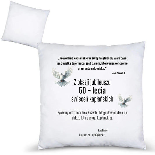 Poduszka dla księdza JUBILEUSZ KAPŁAŃSTWA DU04