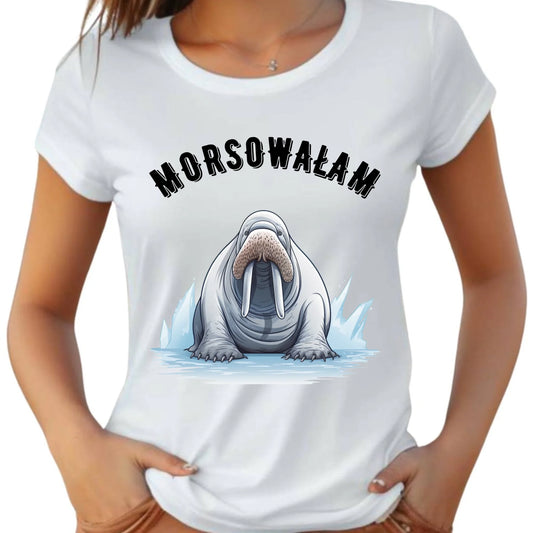 Koszulka damska - prezent dla morsa - Morsowałam - Mors HM18 - StoryCups.pl