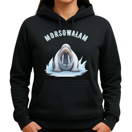 Bluza damska z kapturem - prezent dla morsa - Morsowałam - Mors HM18 - StoryCups.pl