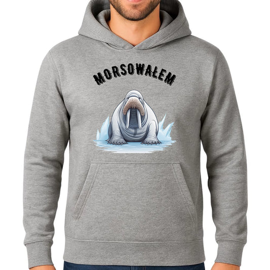 Bluza męska z kapturem - prezent dla morsa - Morsowałem - Mors HM01 - StoryCups.pl