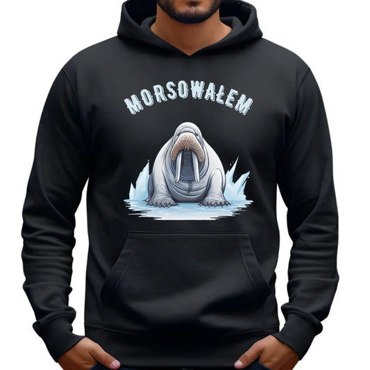 Bluza męska z kapturem - prezent dla morsa - Morsowałem - Mors HM01 - StoryCups.pl