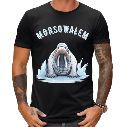 Koszulka męska - prezent dla morsa - Morsowałem - Mors HM01 - StoryCups.pl