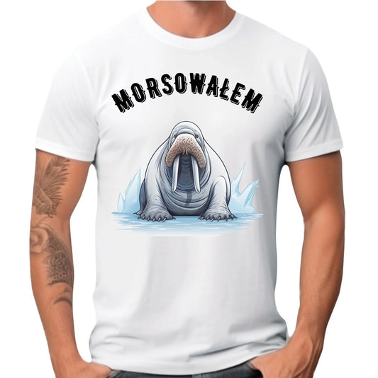 Koszulka męska - prezent dla morsa - Morsowałem - Mors HM01 - StoryCups.pl