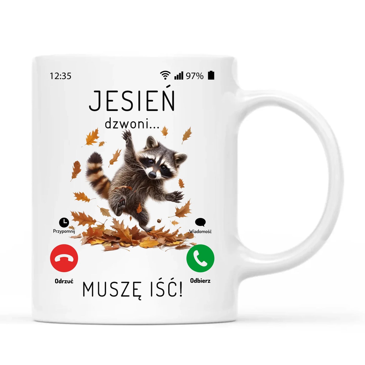 Kubek jesienny - Jesień dzwoni muszę iść JS18 - StoryCups.pl