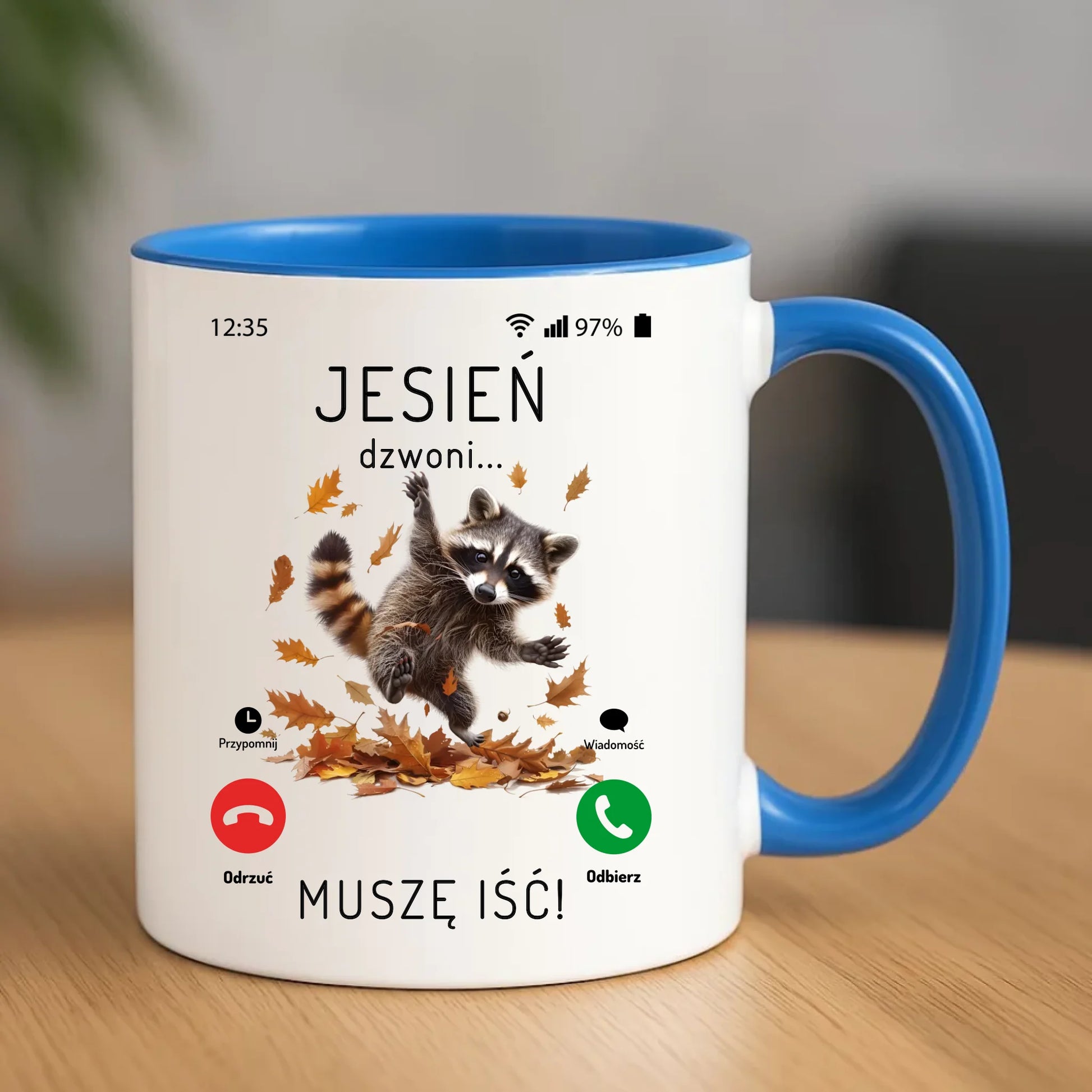 Kubek jesienny - Jesień dzwoni muszę iść JS18 - StoryCups.pl