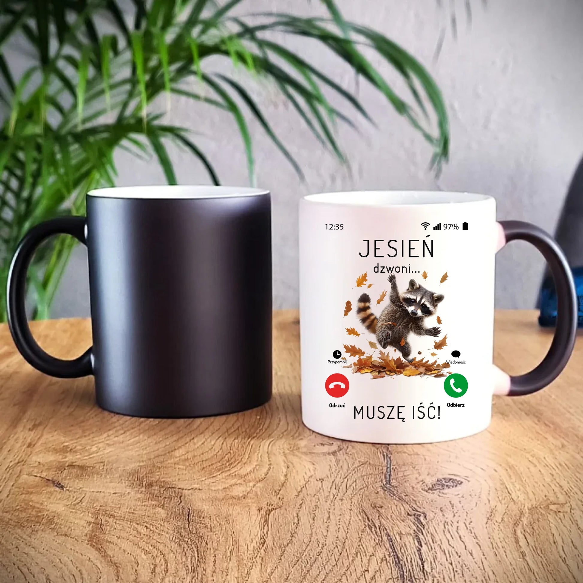 Kubek magiczny jesienny - Jesień dzwoni muszę iść JS18 - StoryCups.pl