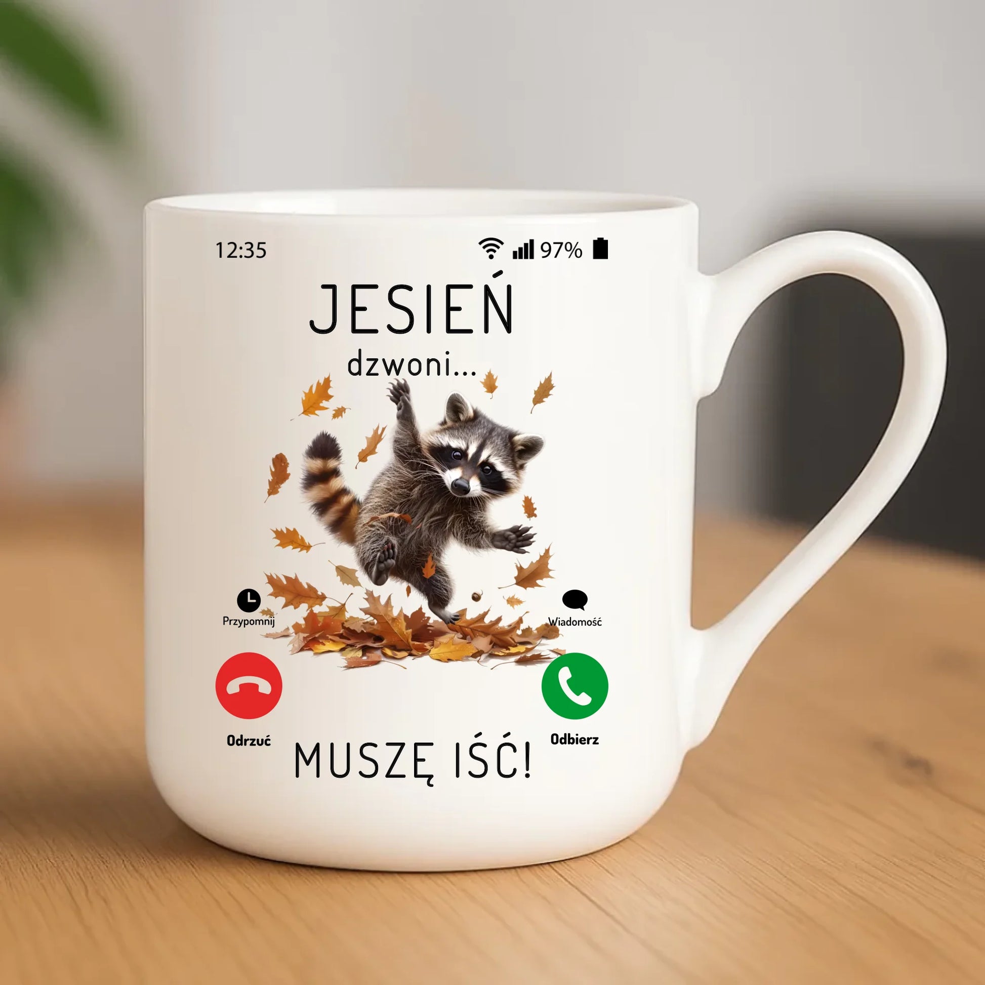Kubek elegant jesienny - Jesień dzwoni muszę iść JS18 - StoryCups.pl