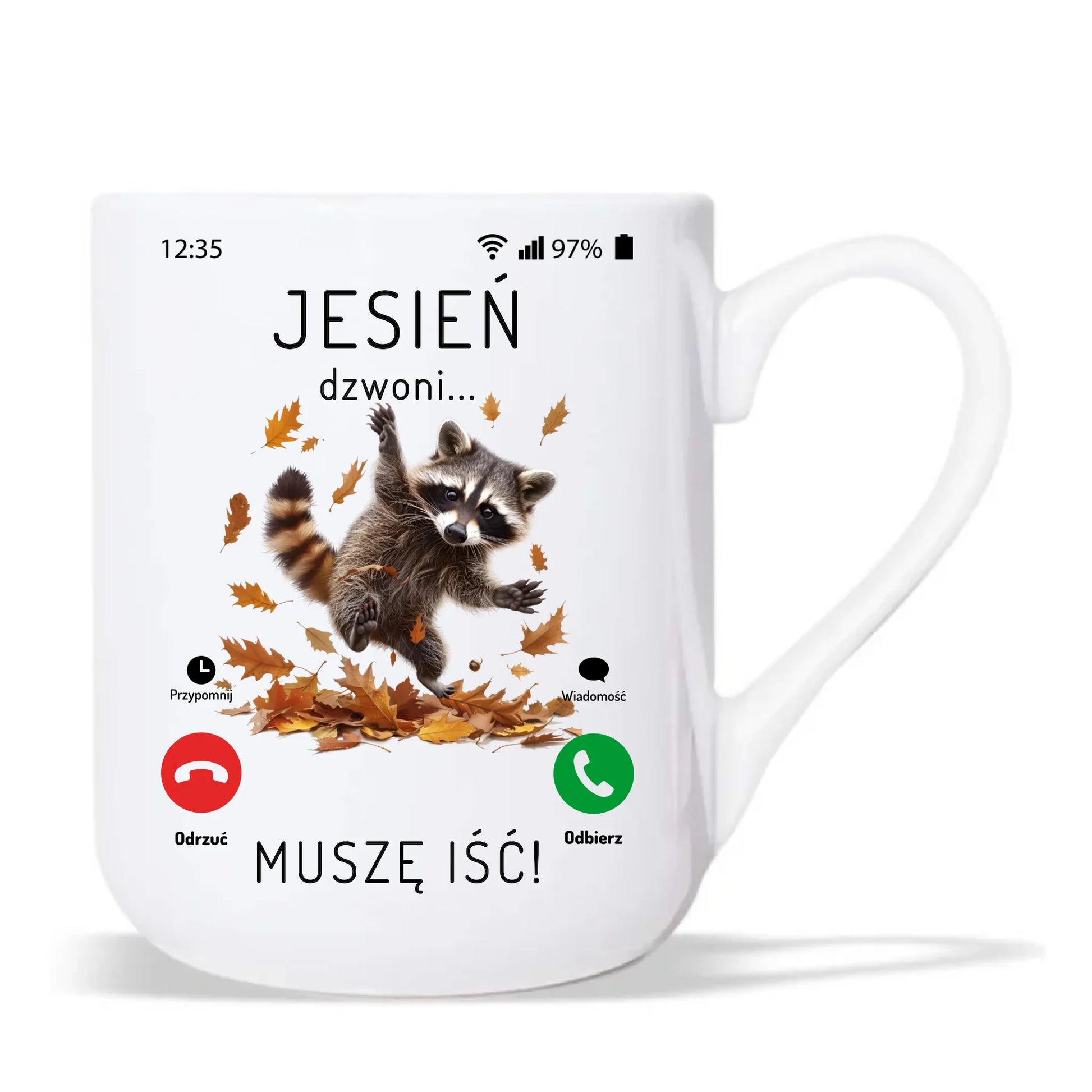Kubek elegant jesienny - Jesień dzwoni muszę iść JS18 - StoryCups.pl