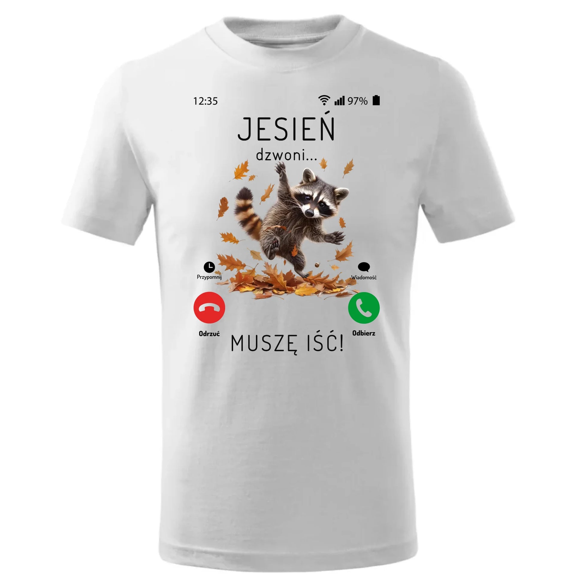 Koszulka dziecięca jesienna - Jesień dzwoni muszę iść JS18 - StoryCups.pl