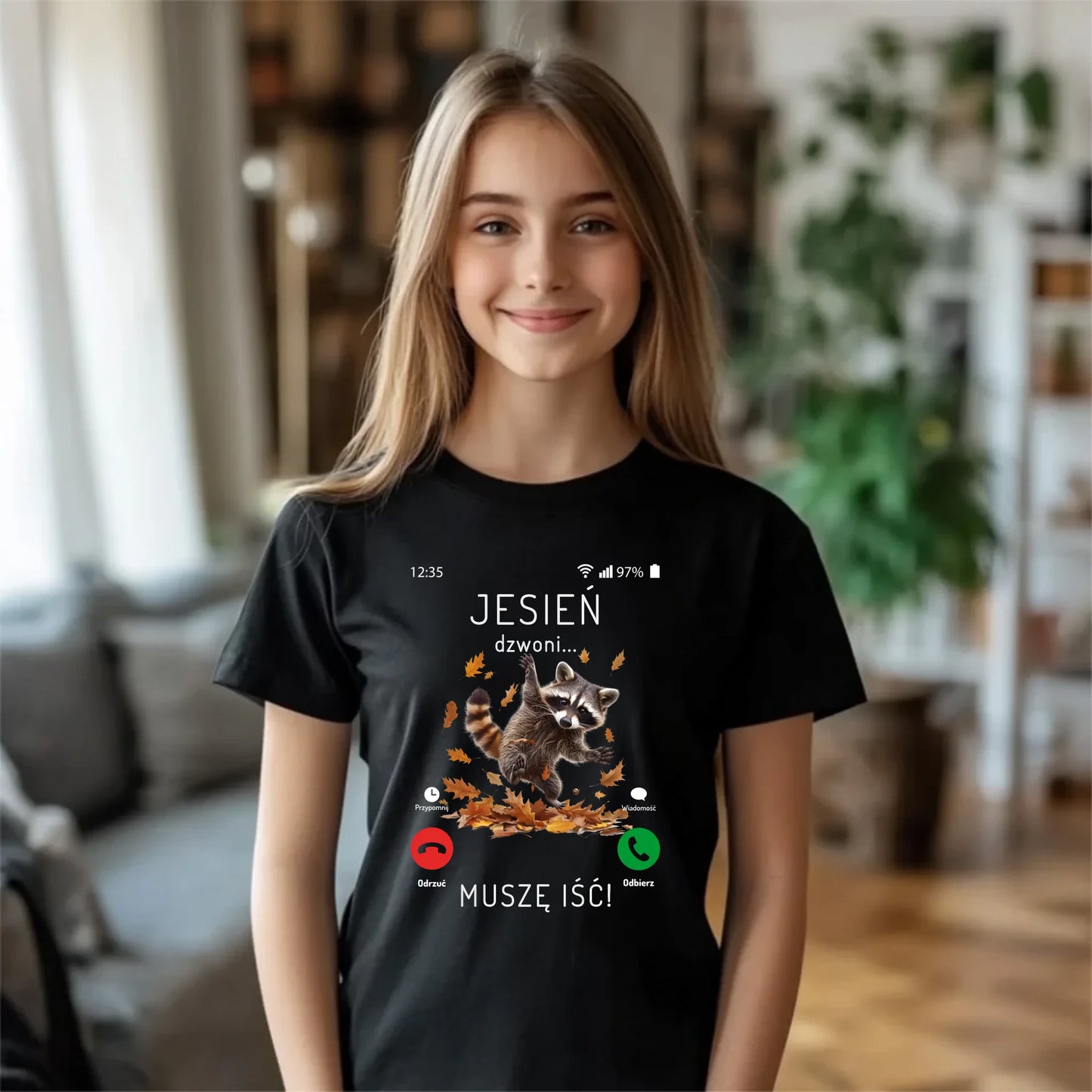 Koszulka dziecięca jesienna - Jesień dzwoni muszę iść JS18 - StoryCups.pl