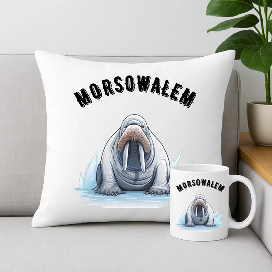 Zestaw poduszka i kubek dla morsa - Morsowałem HM01 - StoryCups.pl