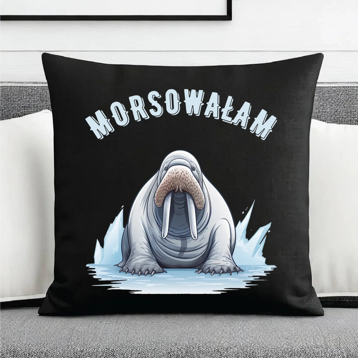 Poduszka dekoracyjna - prezent dla morsa - Morsowałam - Mors HM18 - StoryCups.pl