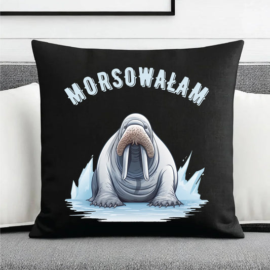 Poduszka dekoracyjna - prezent dla morsa - Morsowałam - Mors HM18 - StoryCups.pl