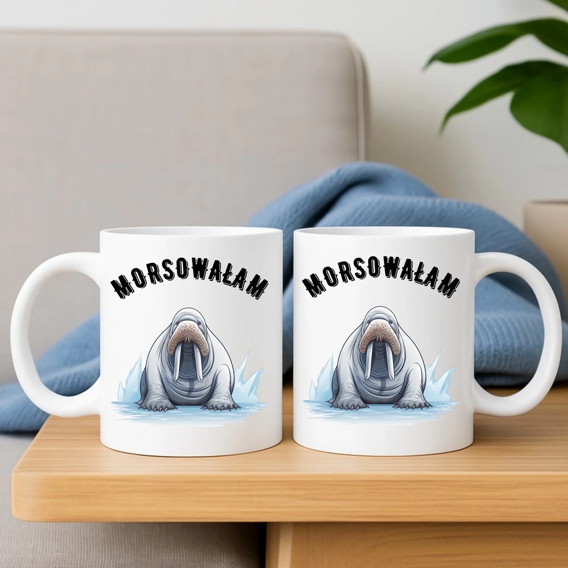 Zestaw poduszka i kubek - prezent dla morsa - Morsowałam - Mors HM18 - StoryCups.pl