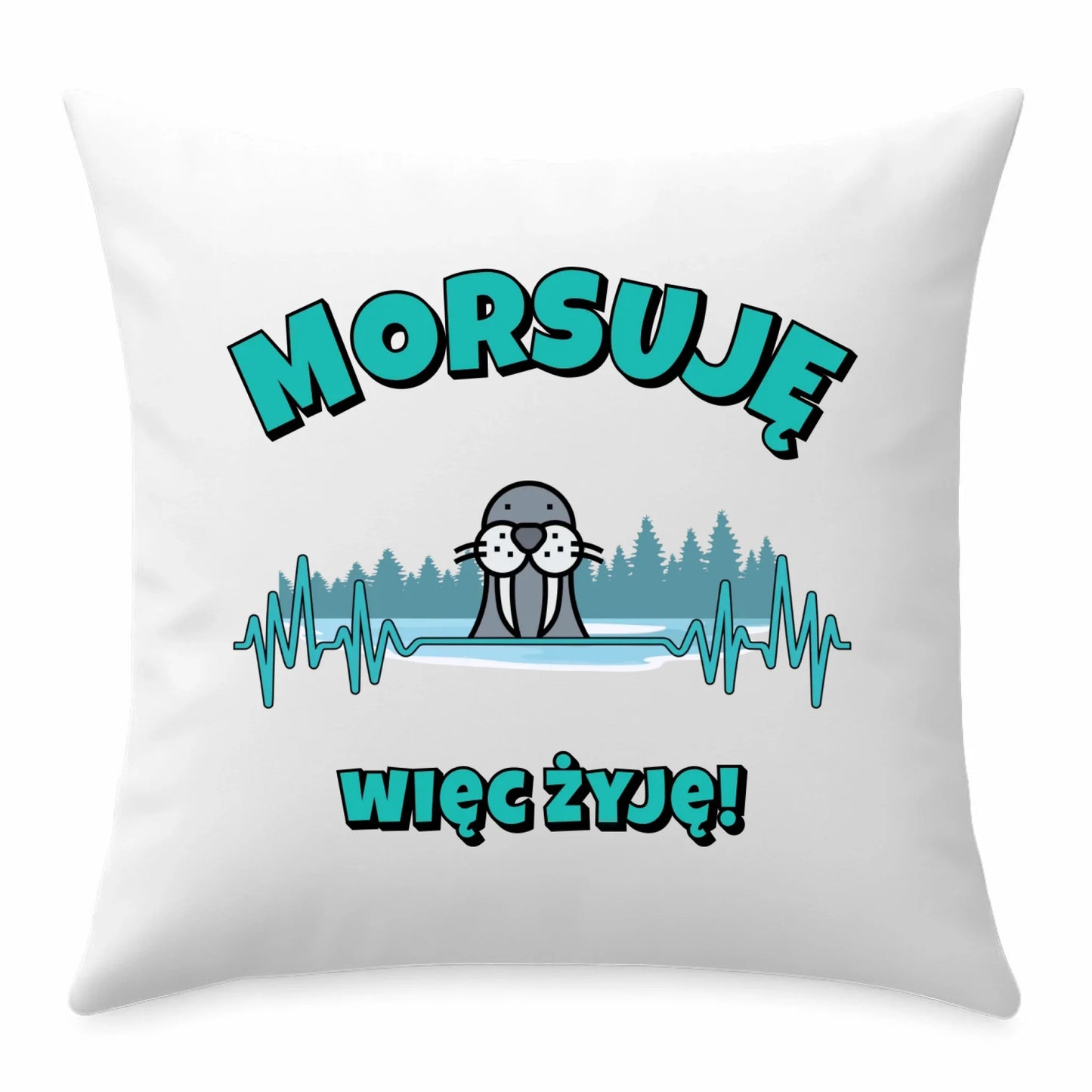 Poduszka - prezent dla morsa - Morsuję więc żyję - Mors HM02 - StoryCups.pl