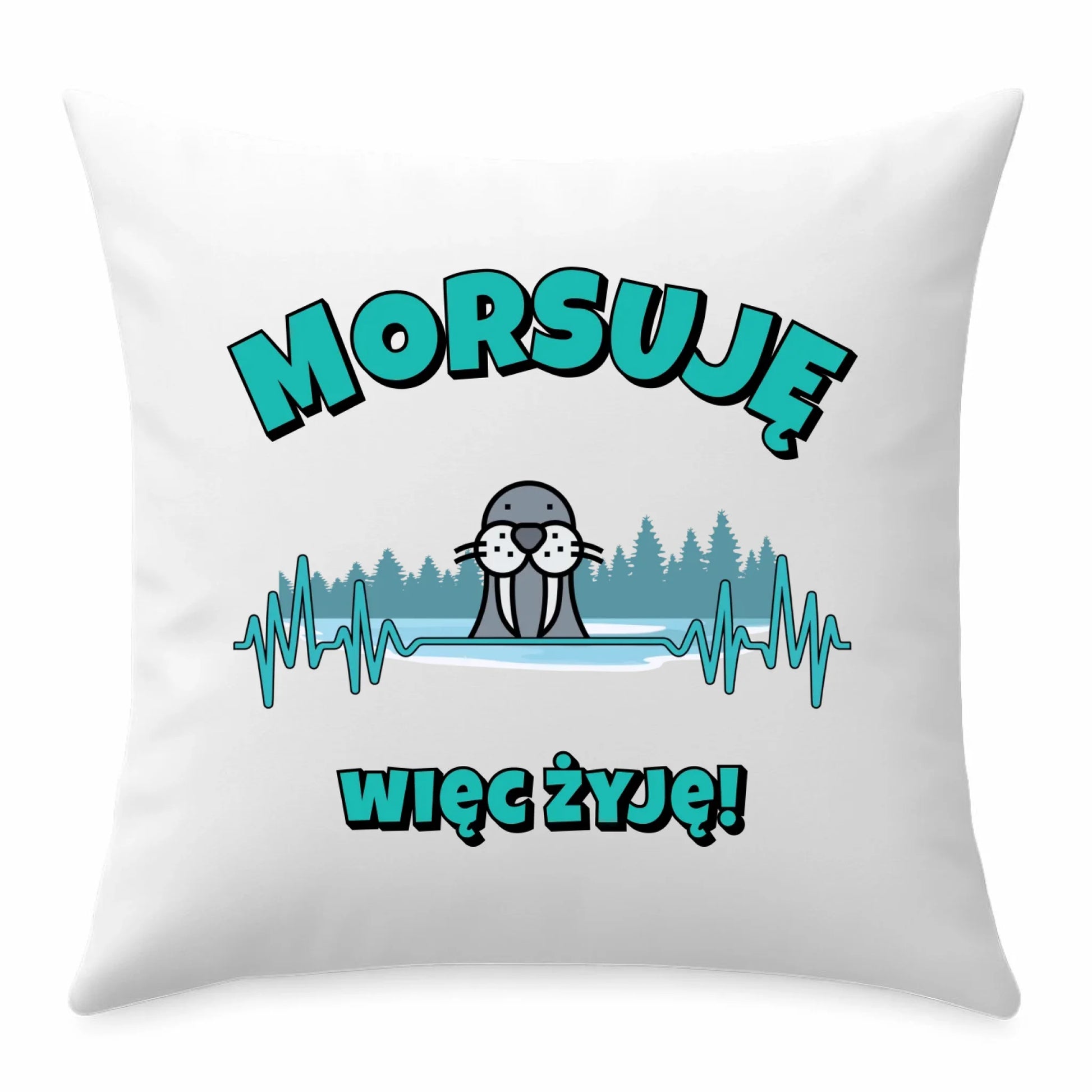 Poduszka - prezent dla morsa - Morsuję więc żyję - Mors HM02 - StoryCups.pl