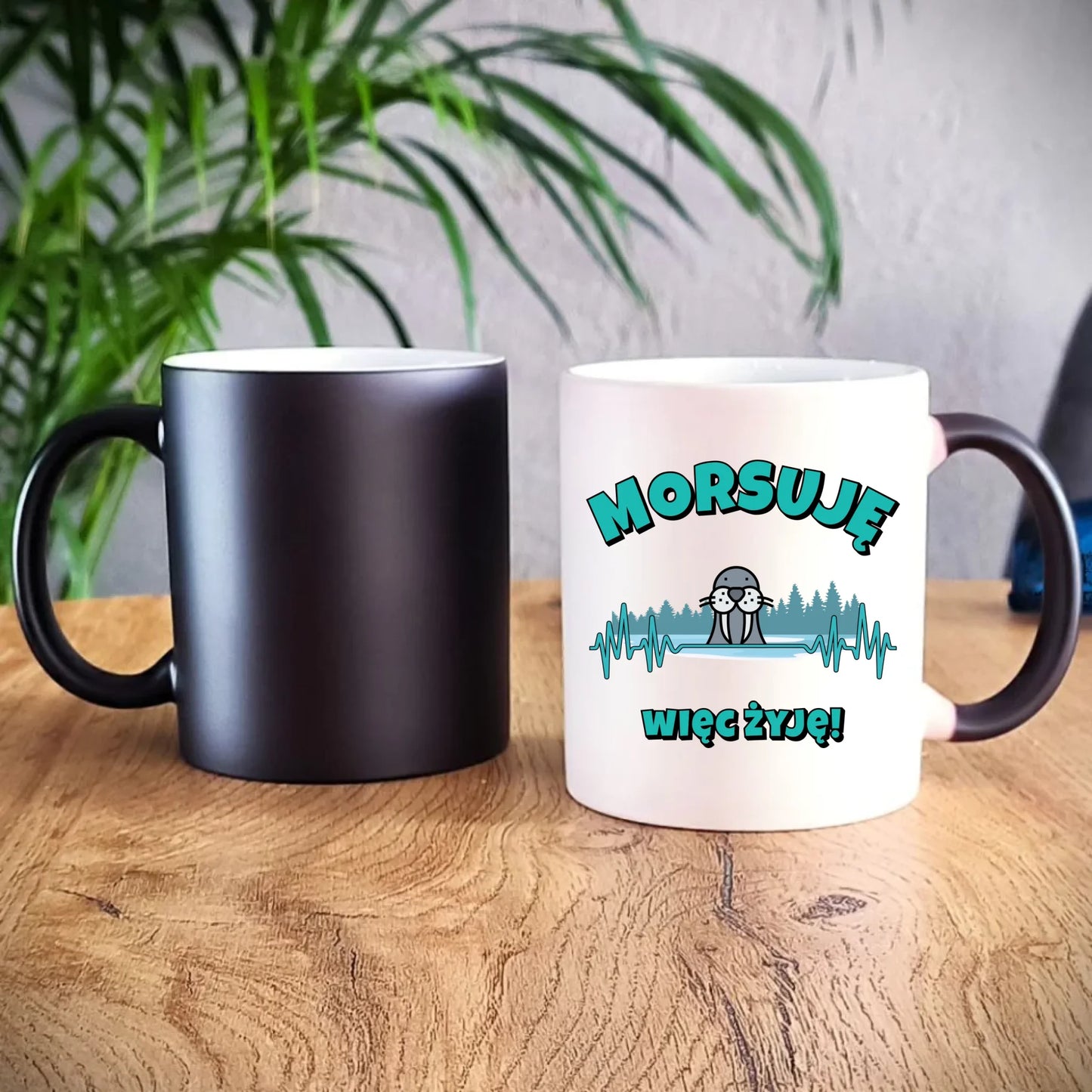 Kubek magiczny - prezent dla morsa - Morsuję więc żyję - Mors HM02 - StoryCups.pl