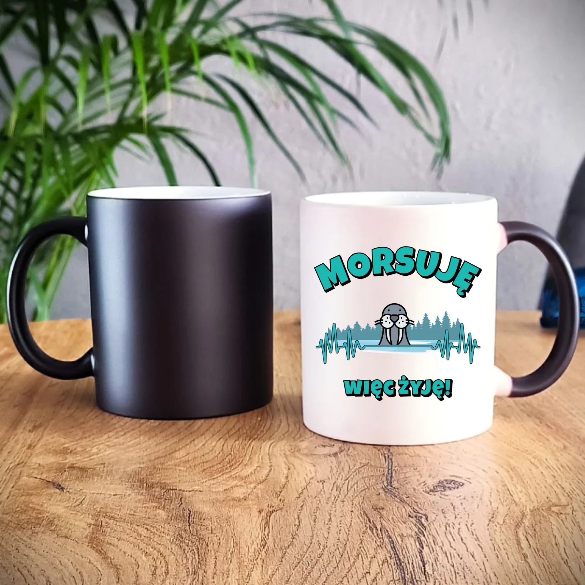 Kubek magiczny - prezent dla morsa - Morsuję więc żyję - Mors HM02 - StoryCups.pl