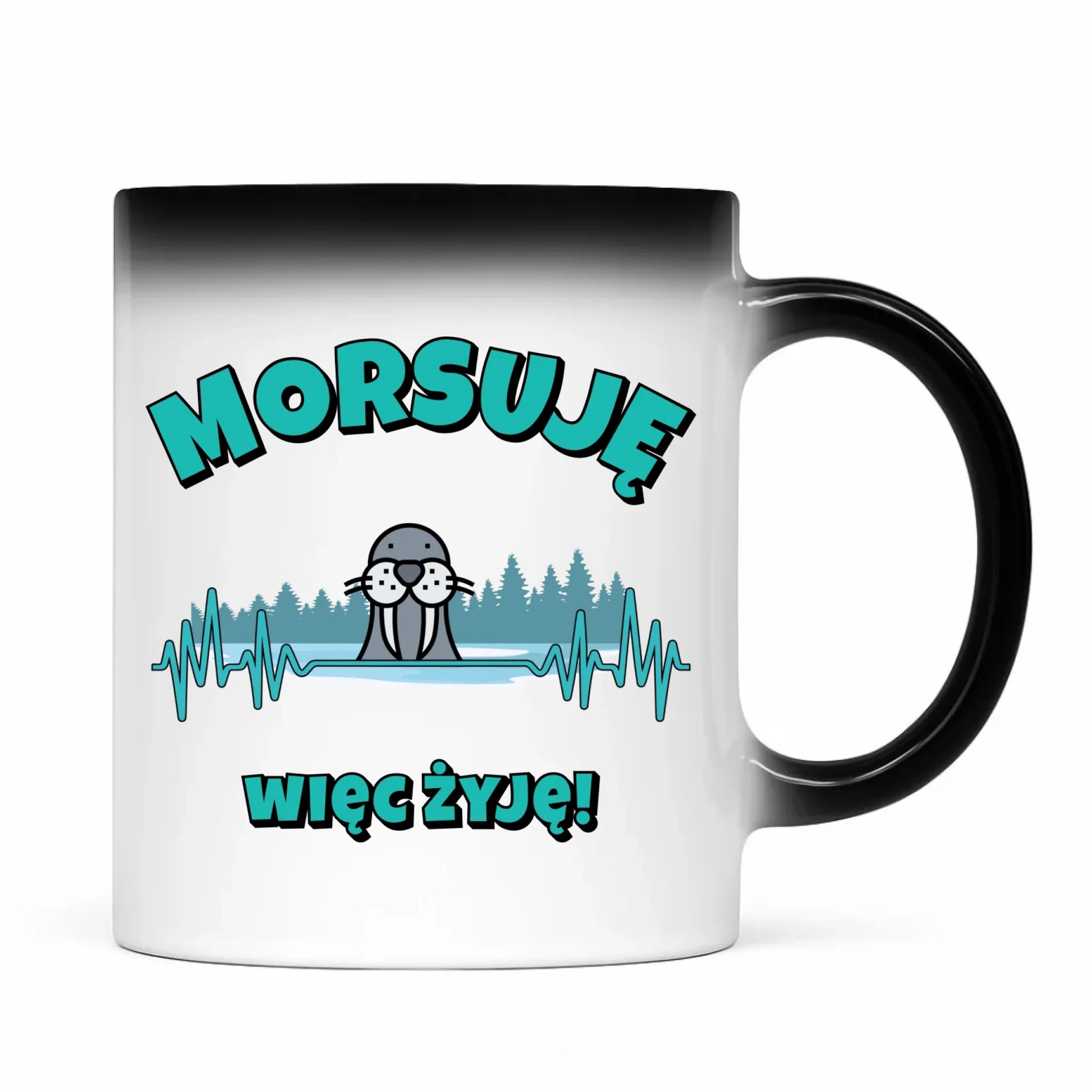Kubek magiczny - prezent dla morsa - Morsuję więc żyję - Mors HM02 - StoryCups.pl