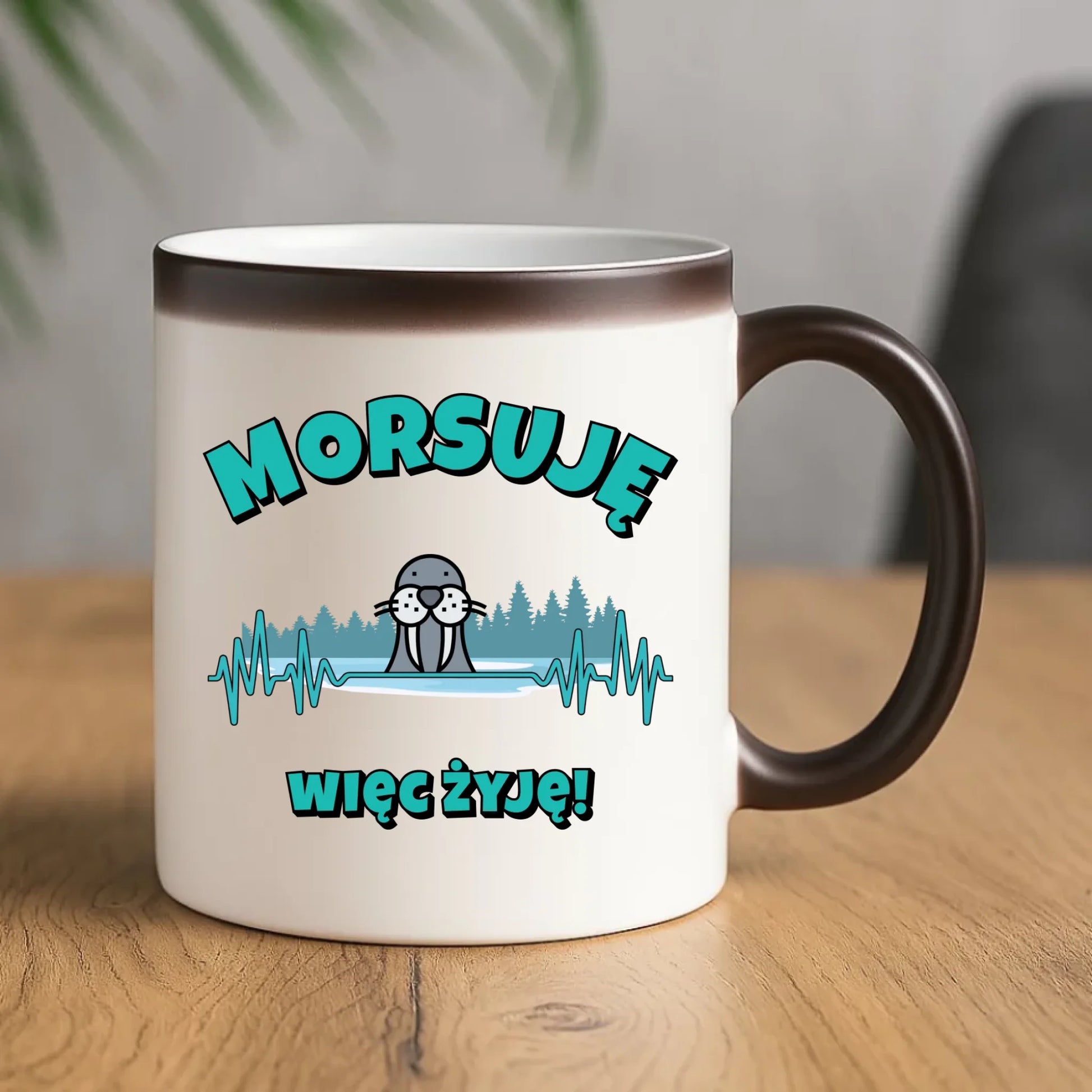 Kubek magiczny - prezent dla morsa - Morsuję więc żyję - Mors HM02 - StoryCups.pl