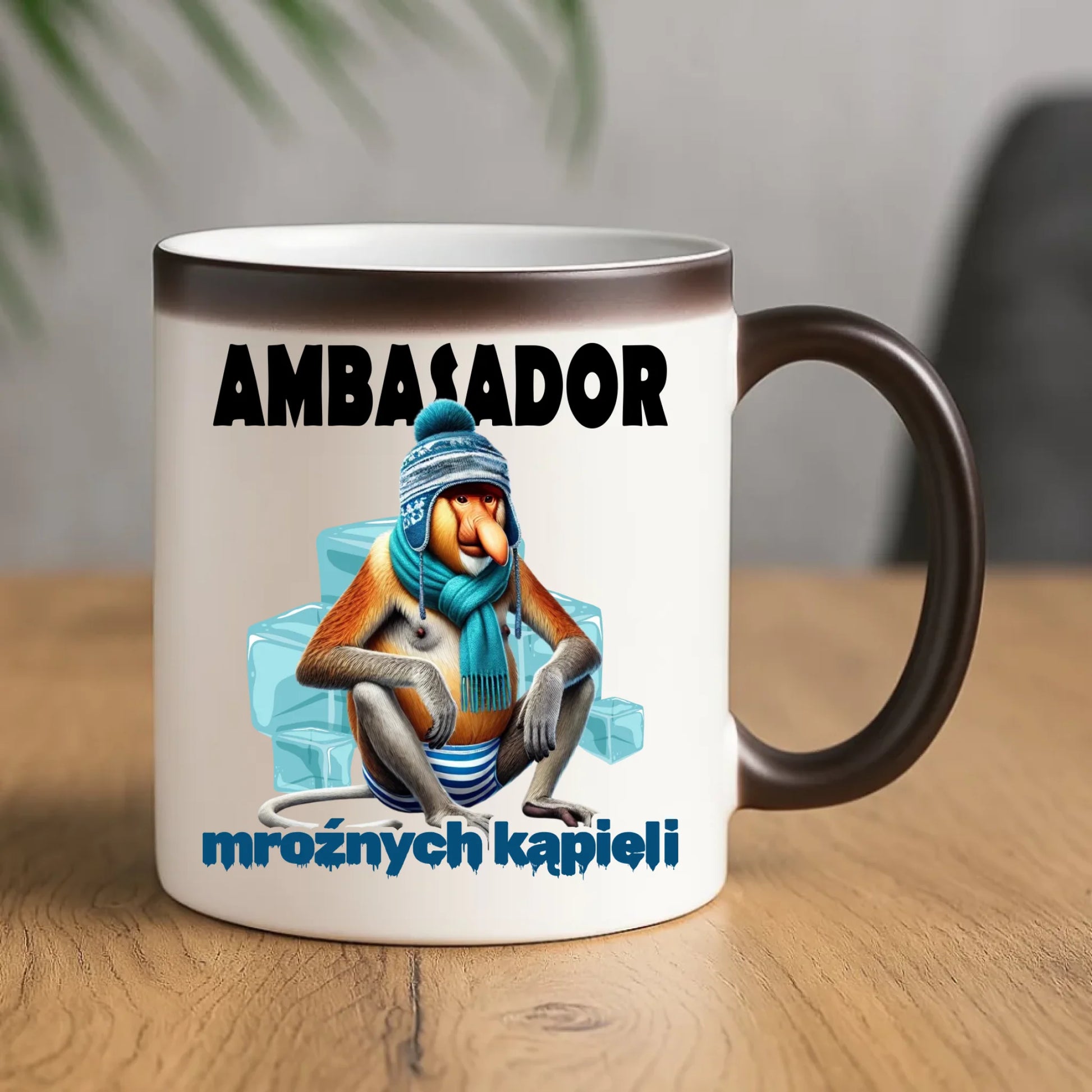 Kubek magiczny - prezent dla morsa - Janusz Nosacz Mors - Ambasador mroźnych kąpieli HM03 - StoryCups.pl
