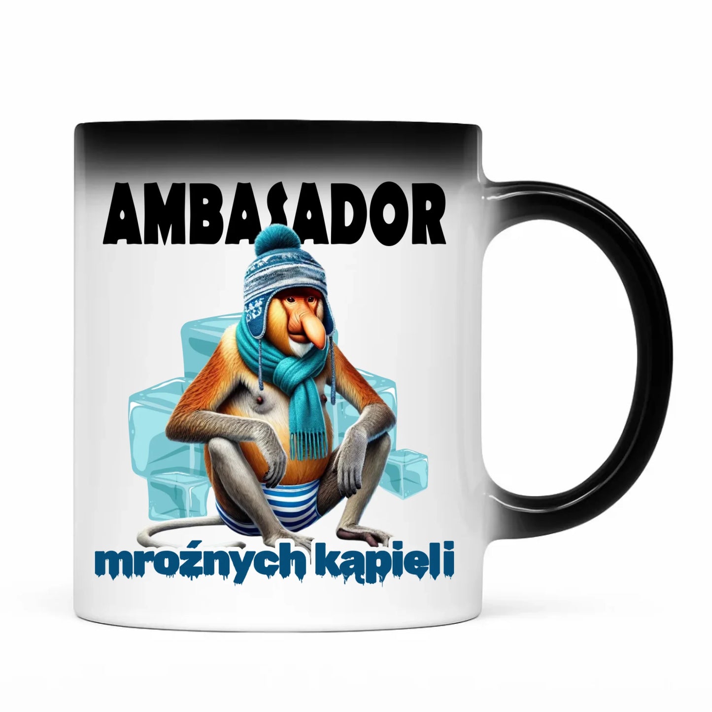 Kubek magiczny - prezent dla morsa - Janusz Nosacz Mors - Ambasador mroźnych kąpieli HM03 - StoryCups.pl