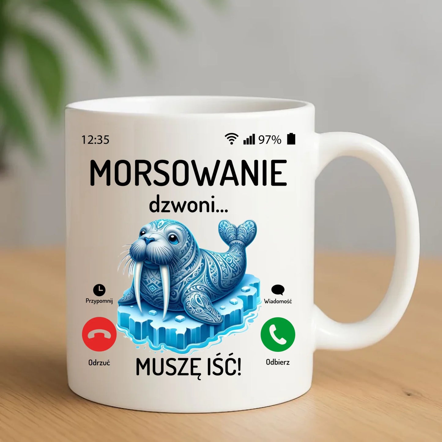Kubek - prezent dla morsa - Morsowanie dzwoni muszę iść - Mors HM04 - StoryCups.pl