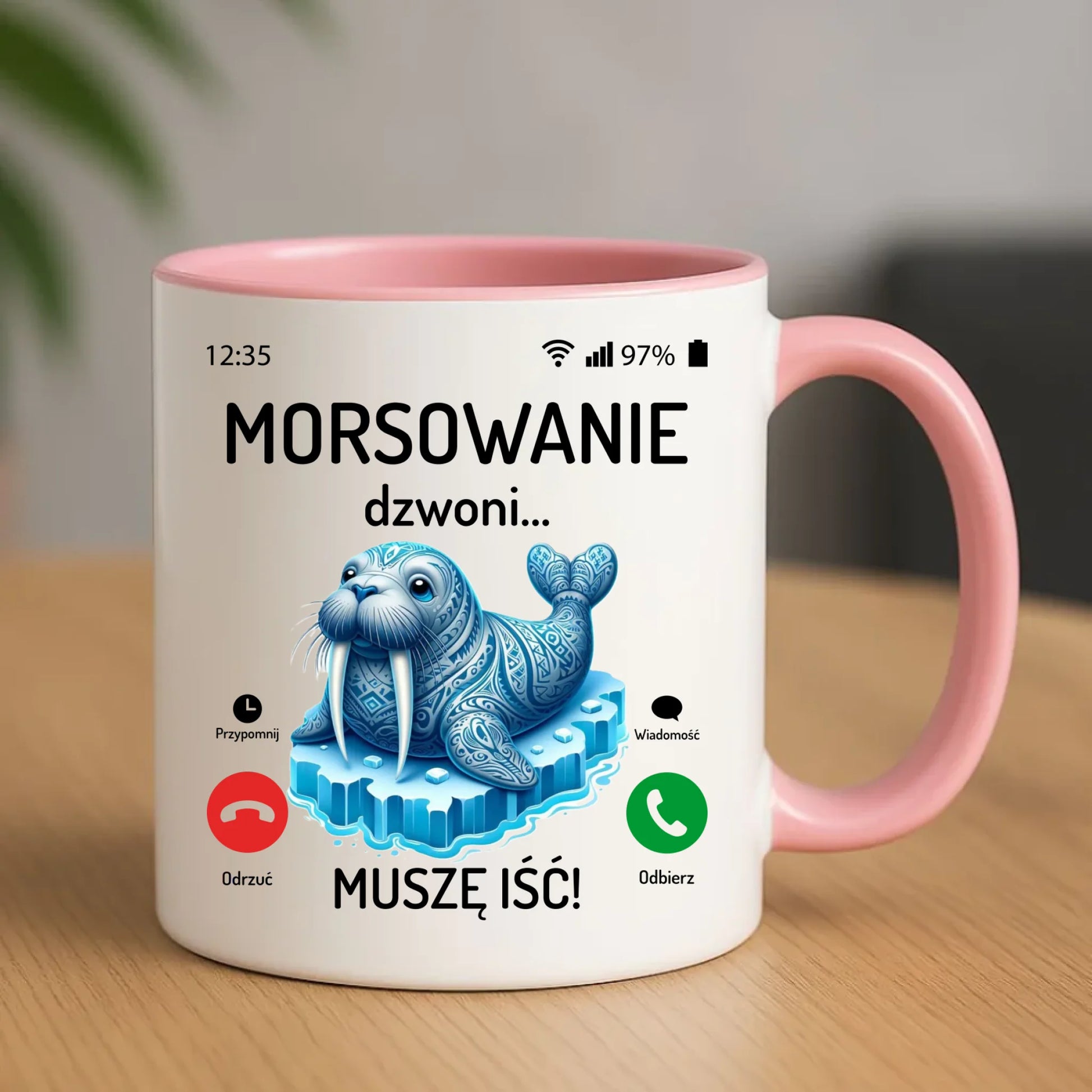 Kubek - prezent dla morsa - Morsowanie dzwoni muszę iść - Mors HM04 - StoryCups.pl