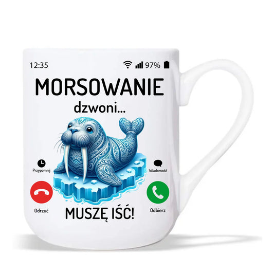 Kubek elegant - prezent dla morsa - Morsowanie dzwoni muszę iść - Mors HM04 - StoryCups.pl