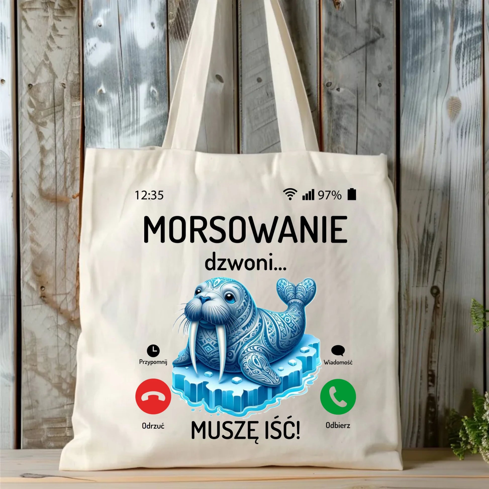 Torba - prezent dla morsa - Morsowanie dzwoni muszę iść - Mors HM04 - StoryCups.pl
