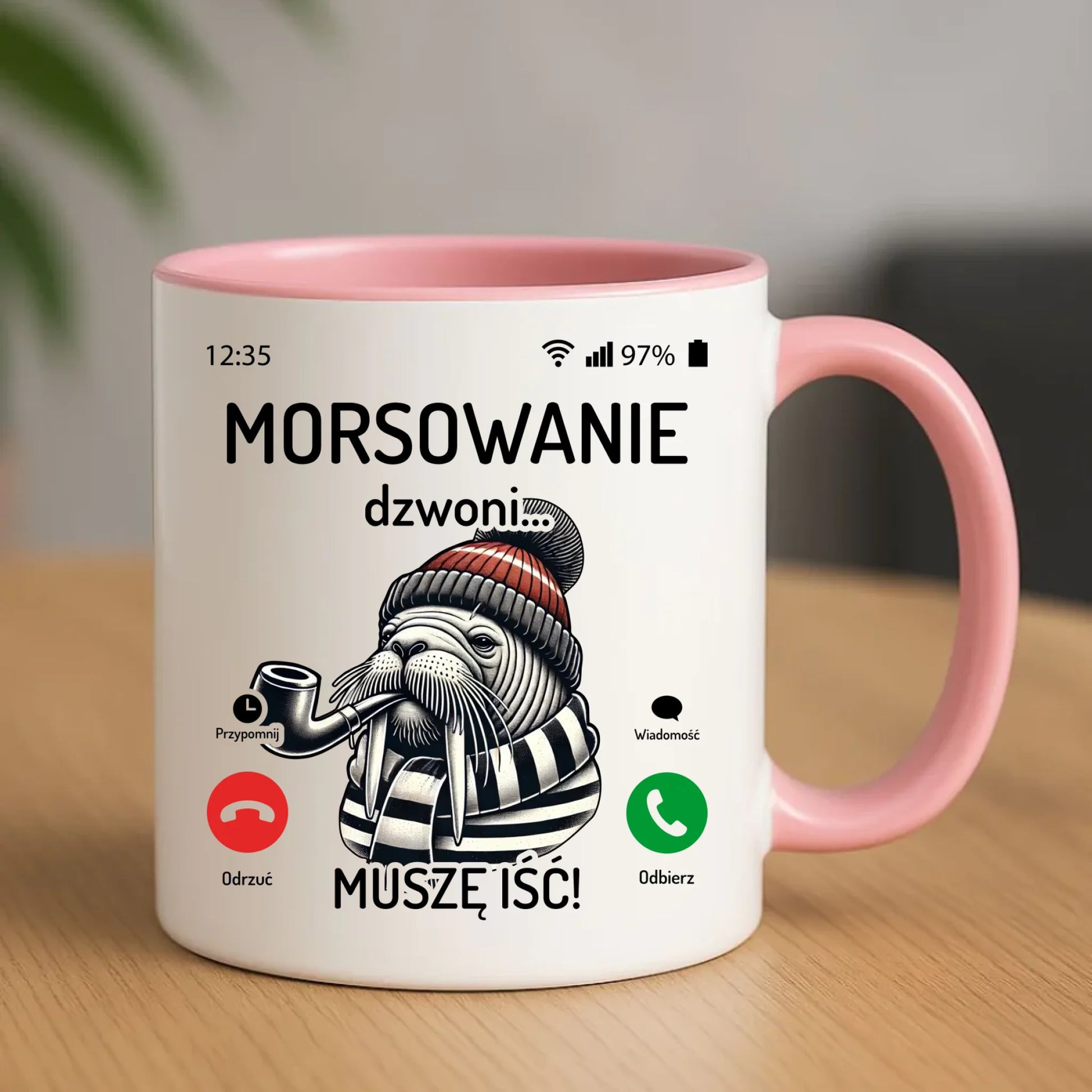 Kubek - prezent dla morsa - Morsowanie dzwoni muszę iść - Mors HM19 - StoryCups.pl