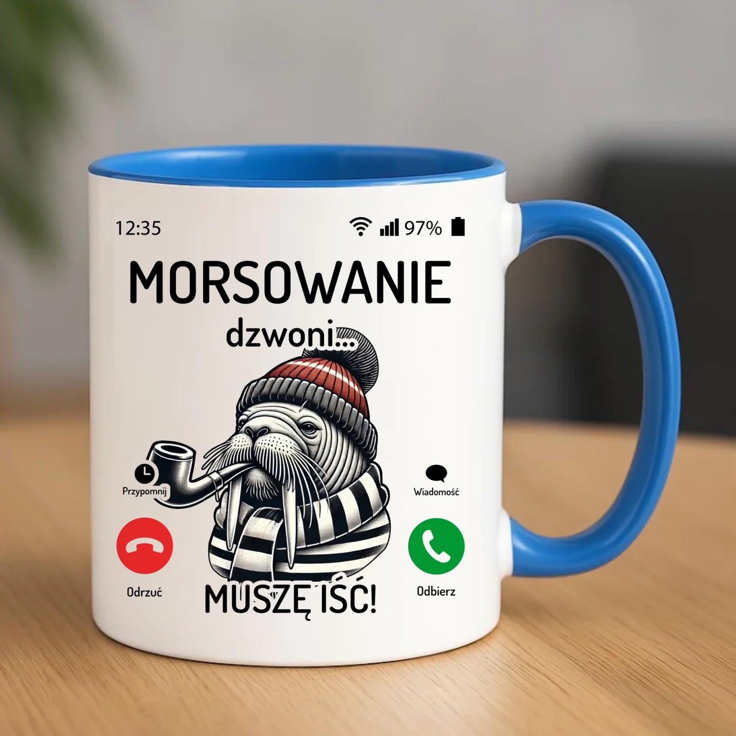 Kubek - prezent dla morsa - Morsowanie dzwoni muszę iść - Mors HM19 - StoryCups.pl