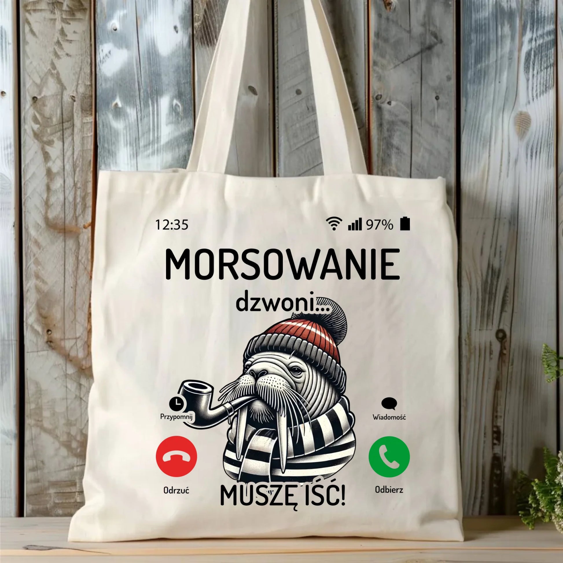 Torba - prezent dla morsa - Morsowanie dzwoni muszę iść - Mors HM19 - StoryCups.pl