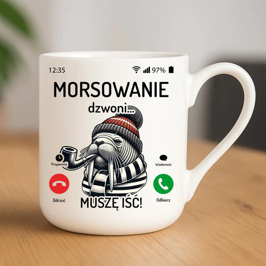 Kubek elegant - prezent dla morsa - Morsowanie dzwoni muszę iść - Mors HM19 - StoryCups.pl