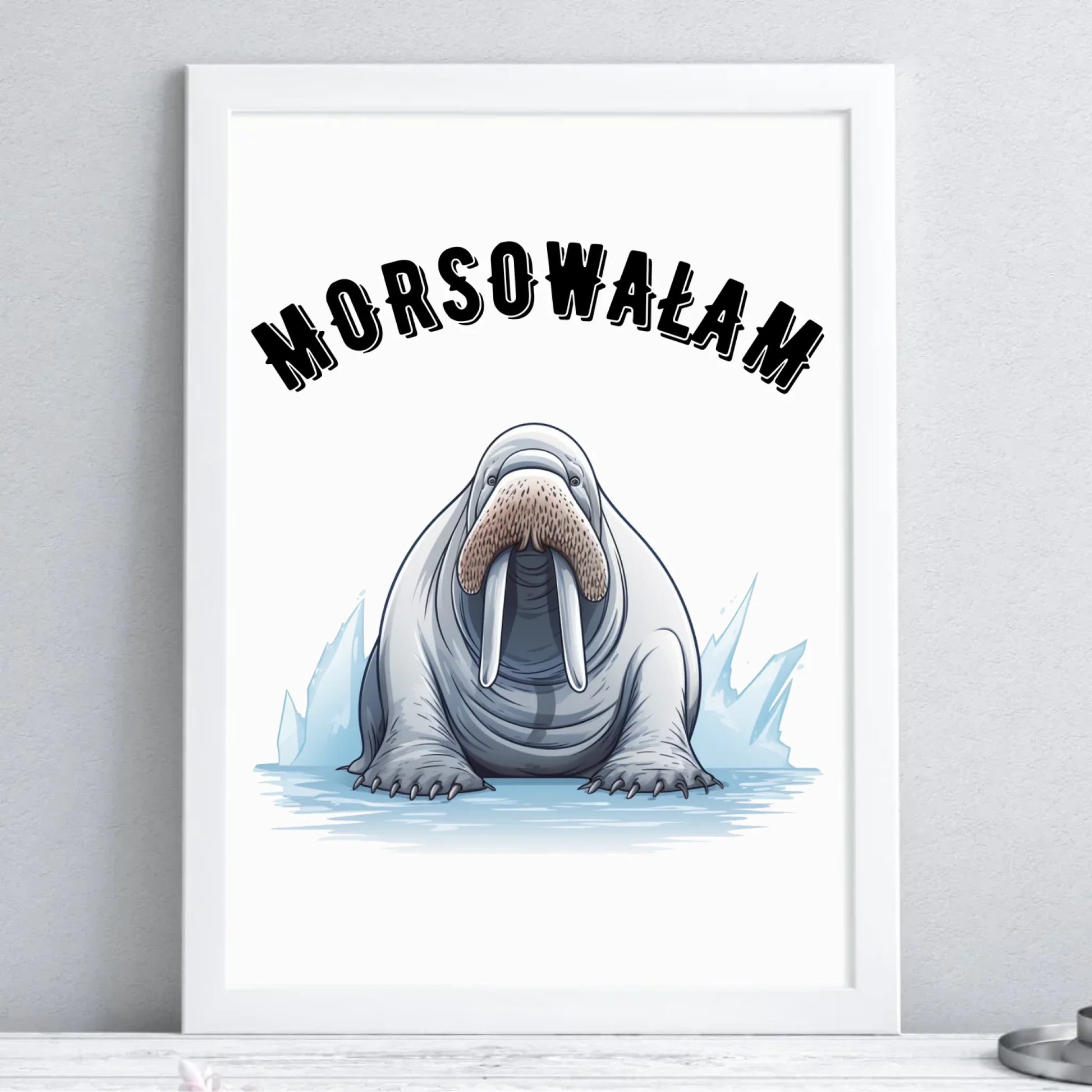 Plakat w ramie - prezent dla morsa - Morsowałam - Mors HM18 - StoryCups.pl