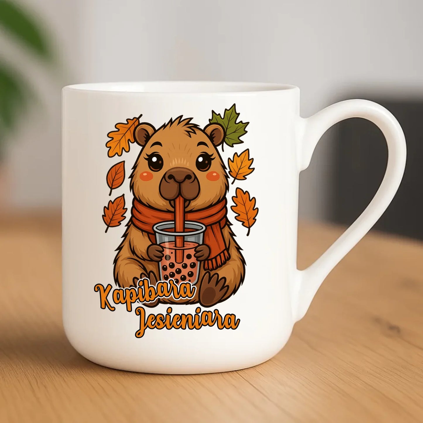 Kubek elegant jesienny - Kapibara Jesieniara JS19 - StoryCups.pl