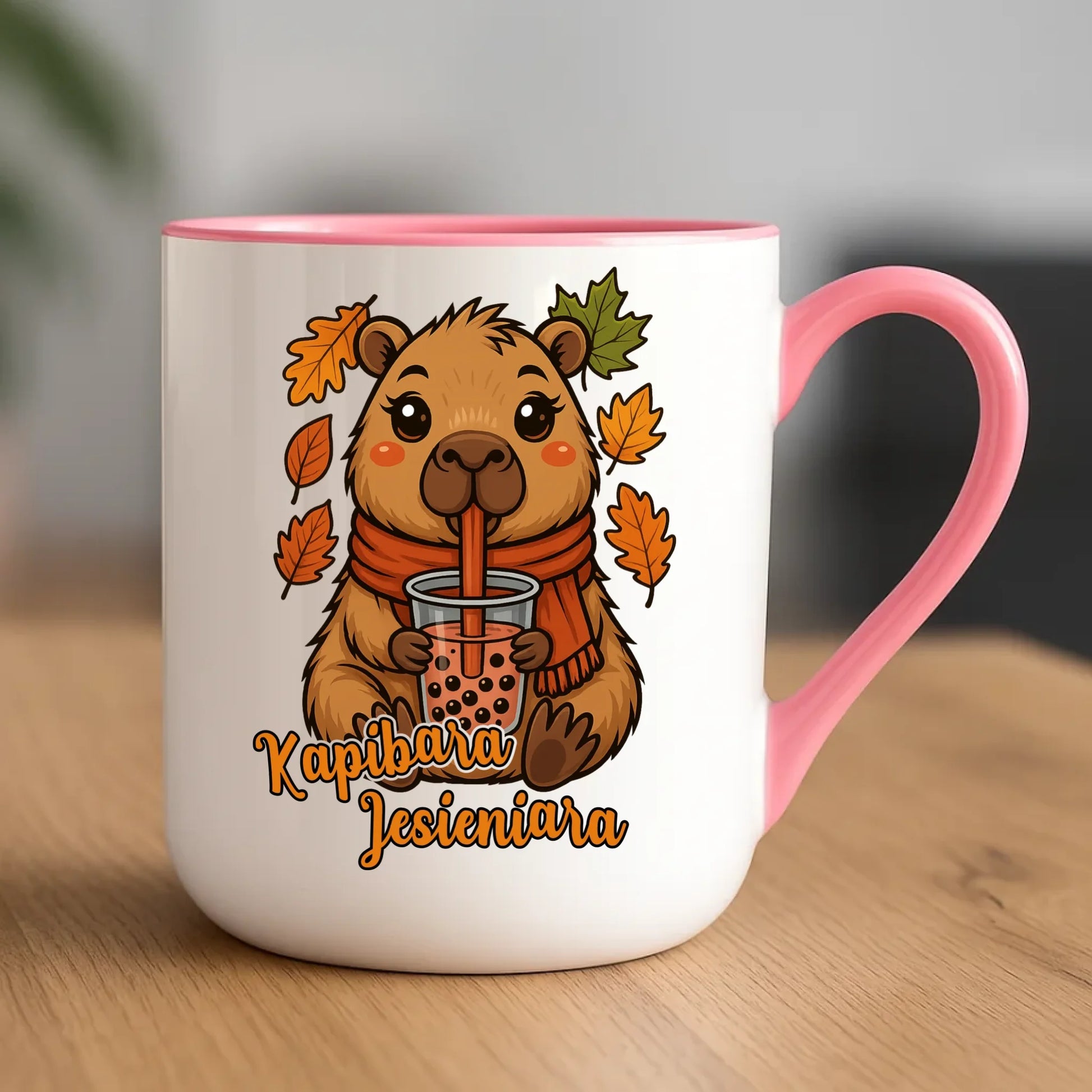 Kubek elegant jesienny - Kapibara Jesieniara JS19 - StoryCups.pl