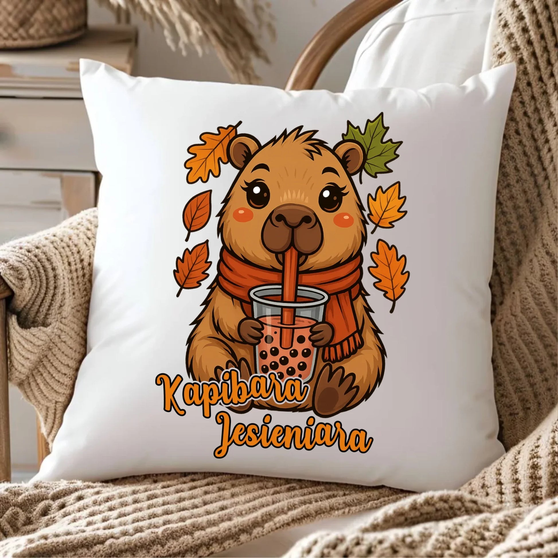 Poduszka jesienna - Kapibara Jesieniara JS19 - StoryCups.pl