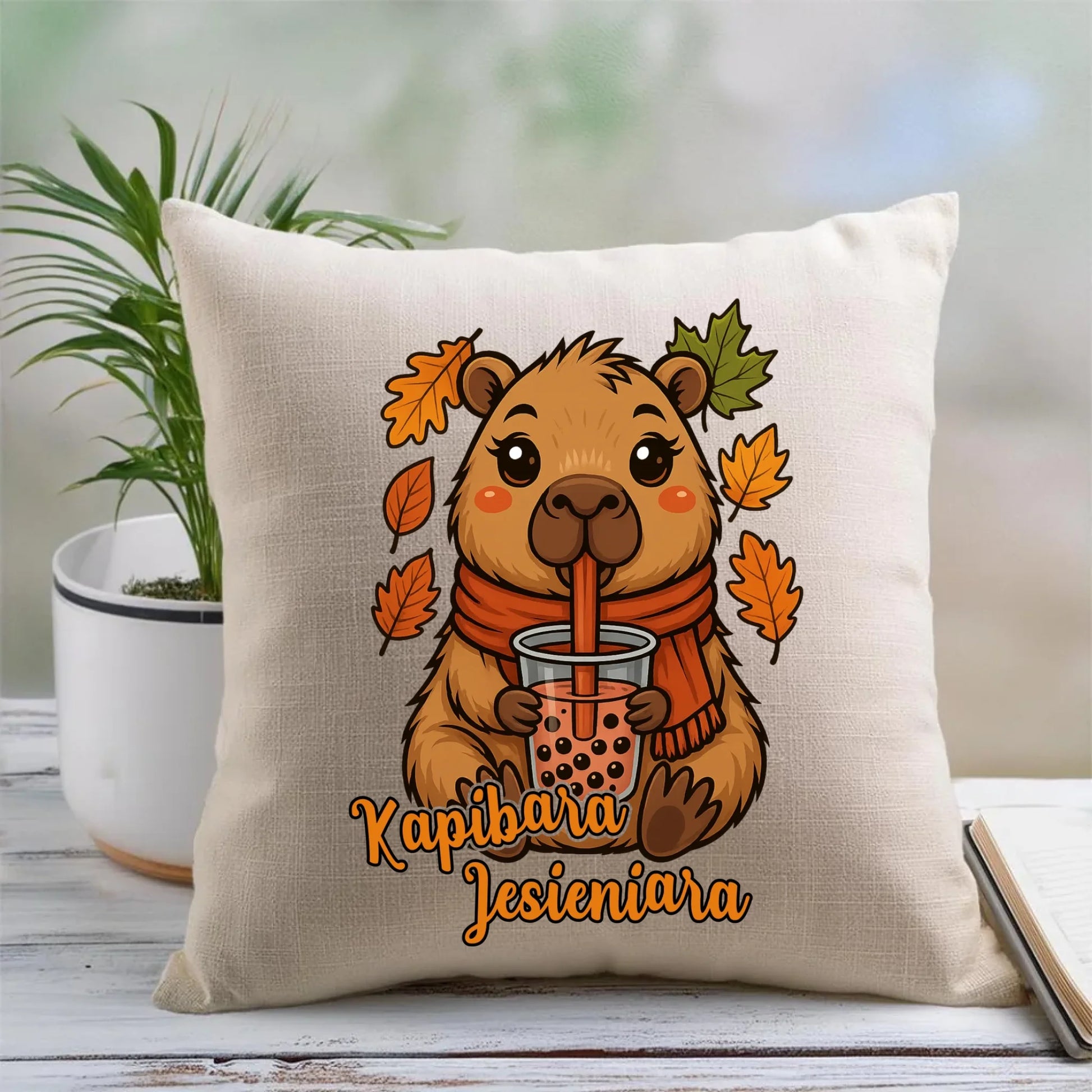 Poduszka jesienna - Kapibara Jesieniara JS19 - StoryCups.pl