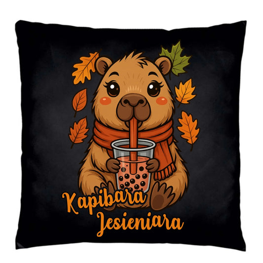 Poduszka dekoracyjna jesienna - Kapibara Jesieniara JS19