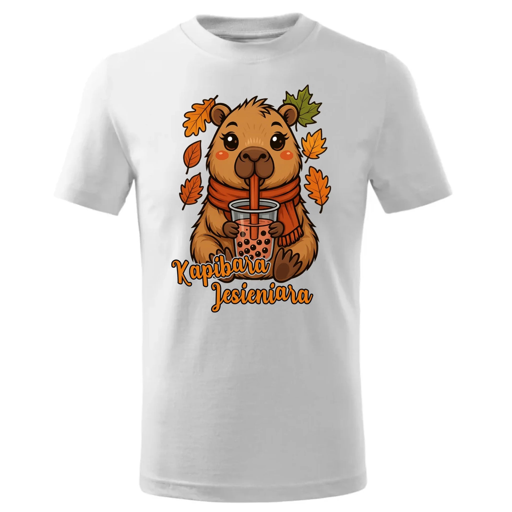 Koszulka dziecięca jesienna - Kapibara Jesieniara JS19 - StoryCups.pl