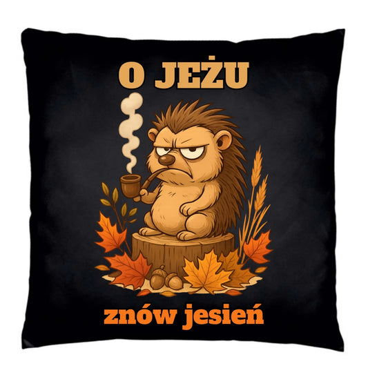 Poduszka dekoracyjna jesienna - O jeżu znów jesień JS20